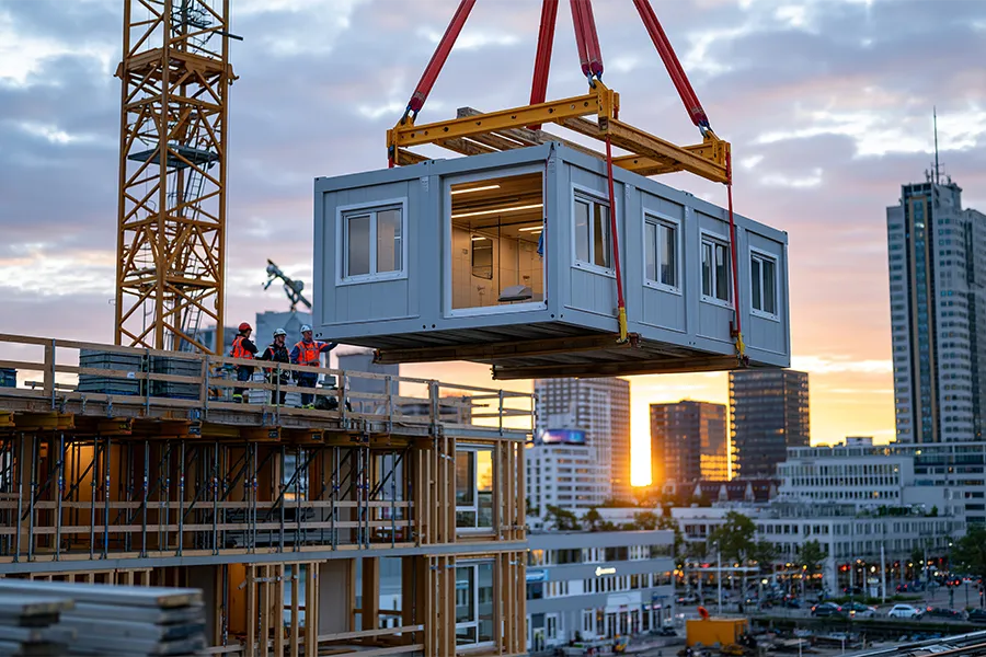 Industrialized construction site